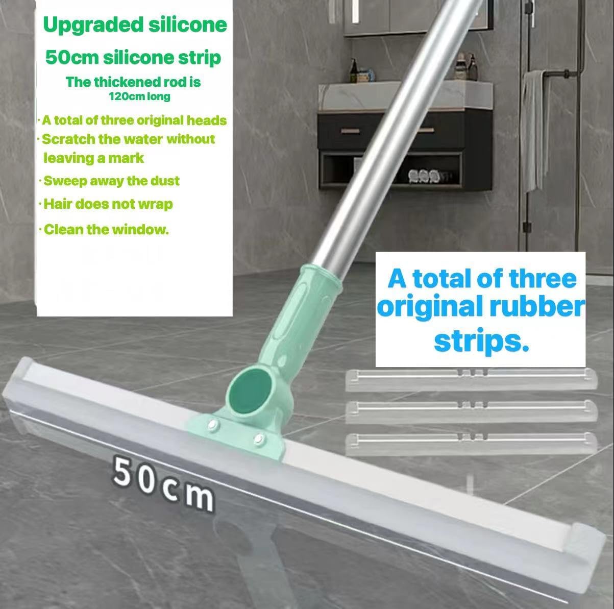 Silicone Magic Broom Floor Scraper