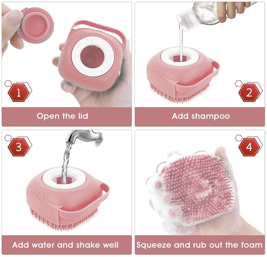 Pet Bath Massage Brush Puppy Dog Cat Grooming Cleaning Soft
