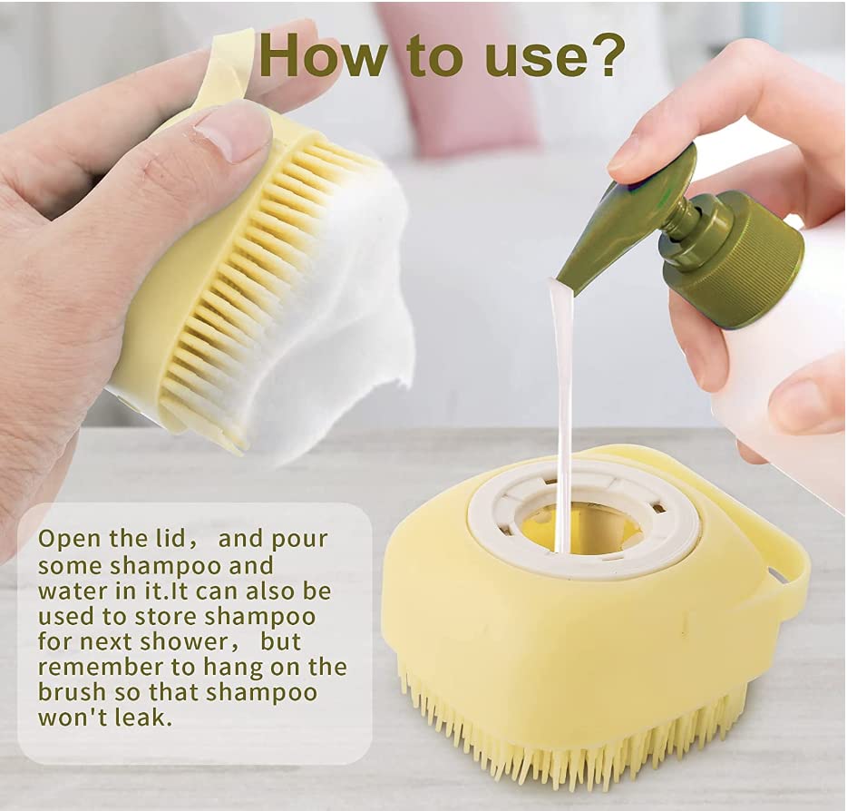 Pet Bath Massage Brush Puppy Dog Cat Grooming Cleaning Soft