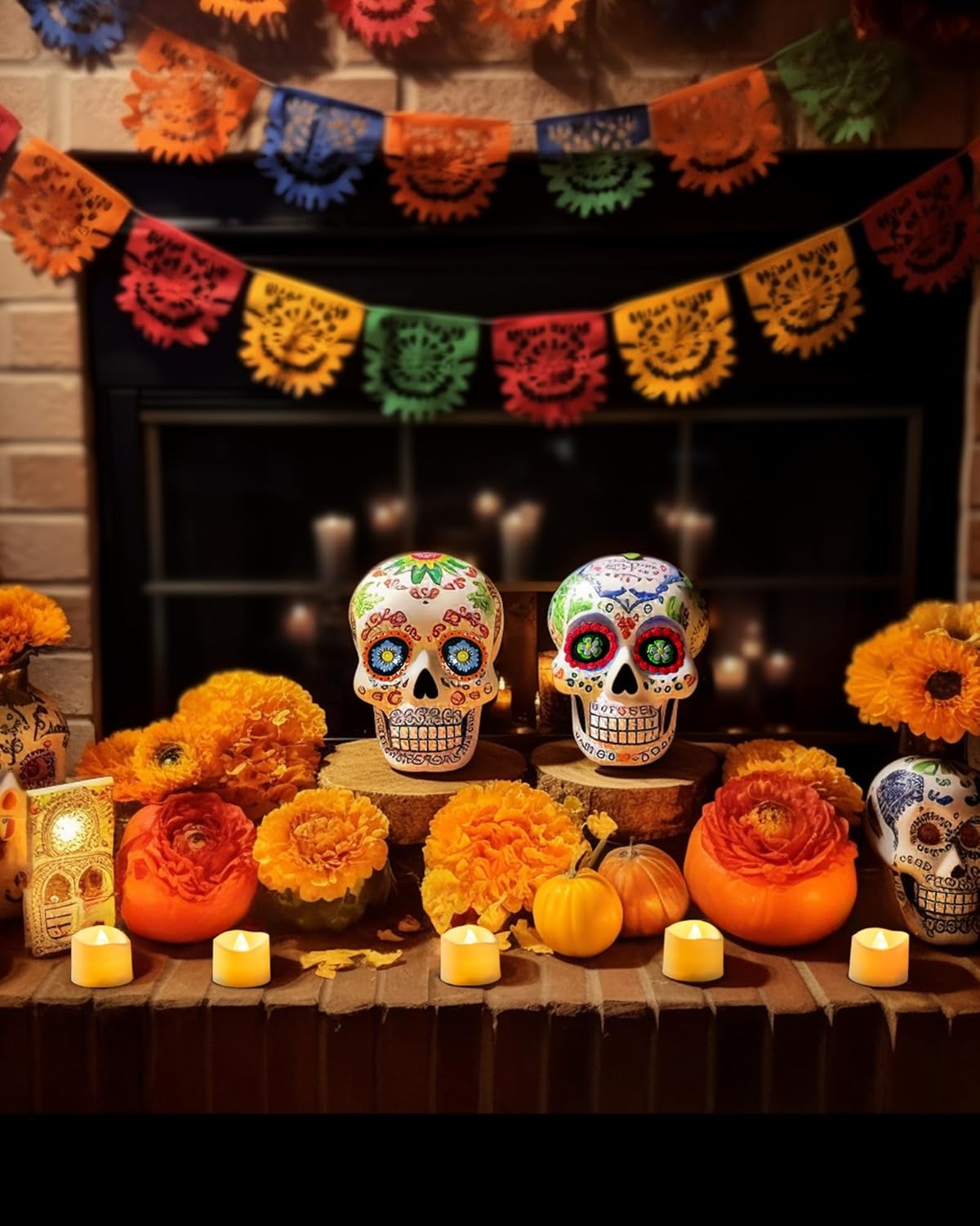 24 flickering flameless candles, simulated LED tea candles, suitable for various festival and event venues.