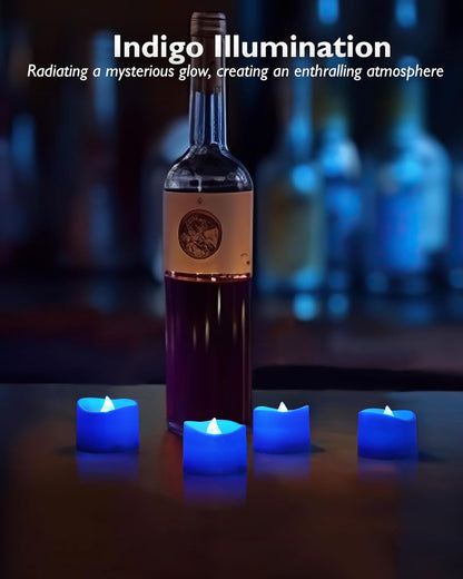 24 flickering flameless candles, simulated LED tea candles, suitable for various festival and event venues.