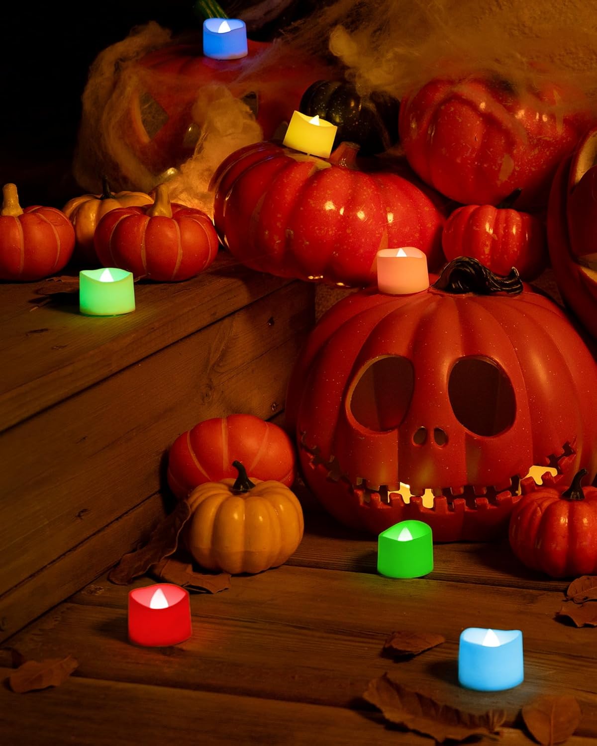 24 flickering flameless candles, simulated LED tea candles, suitable for various festival and event venues.