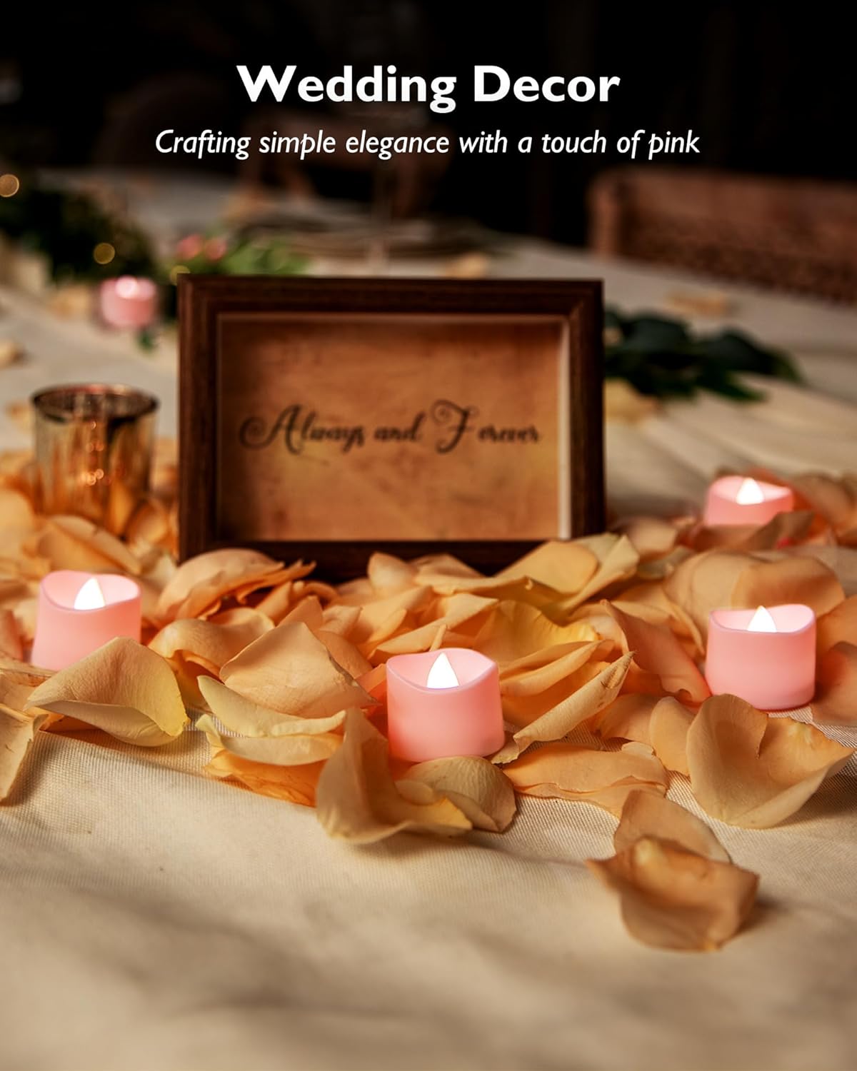24 flickering flameless candles, simulated LED tea candles, suitable for various festival and event venues.