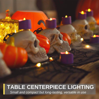 24 flickering flameless candles, simulated LED tea candles, suitable for various festival and event venues.