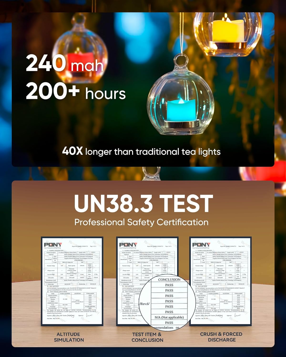 24 flickering flameless candles, simulated LED tea candles, suitable for various festival and event venues.