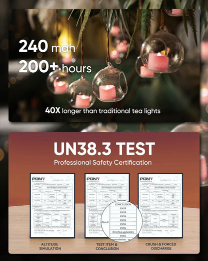 24 flickering flameless candles, simulated LED tea candles, suitable for various festival and event venues.