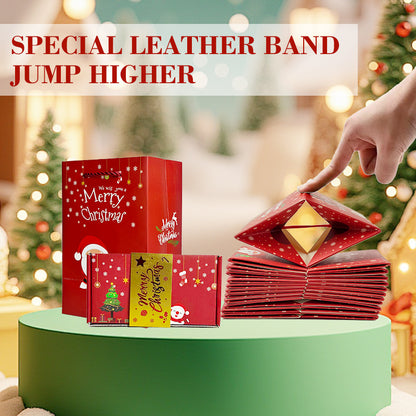Surprise gift box bursting with money, surprise gift box filled with money, Merry Christmas surprise gift box, folding bouncy explosion gift box, money surprise gift box