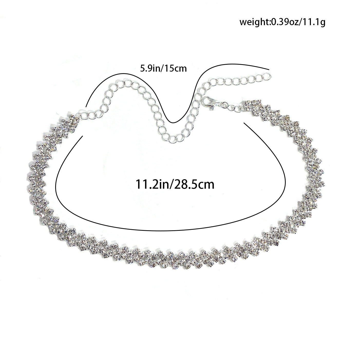 Classic crystal necklaces, party jewelry