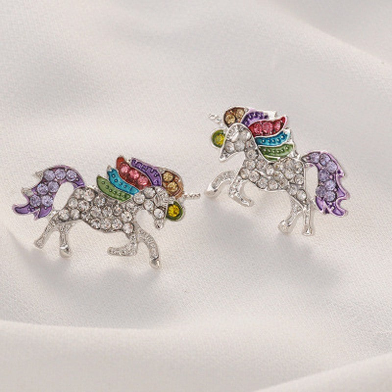 Most popular unicorn ring, bracelet, necklace, earrings, colorful pony set